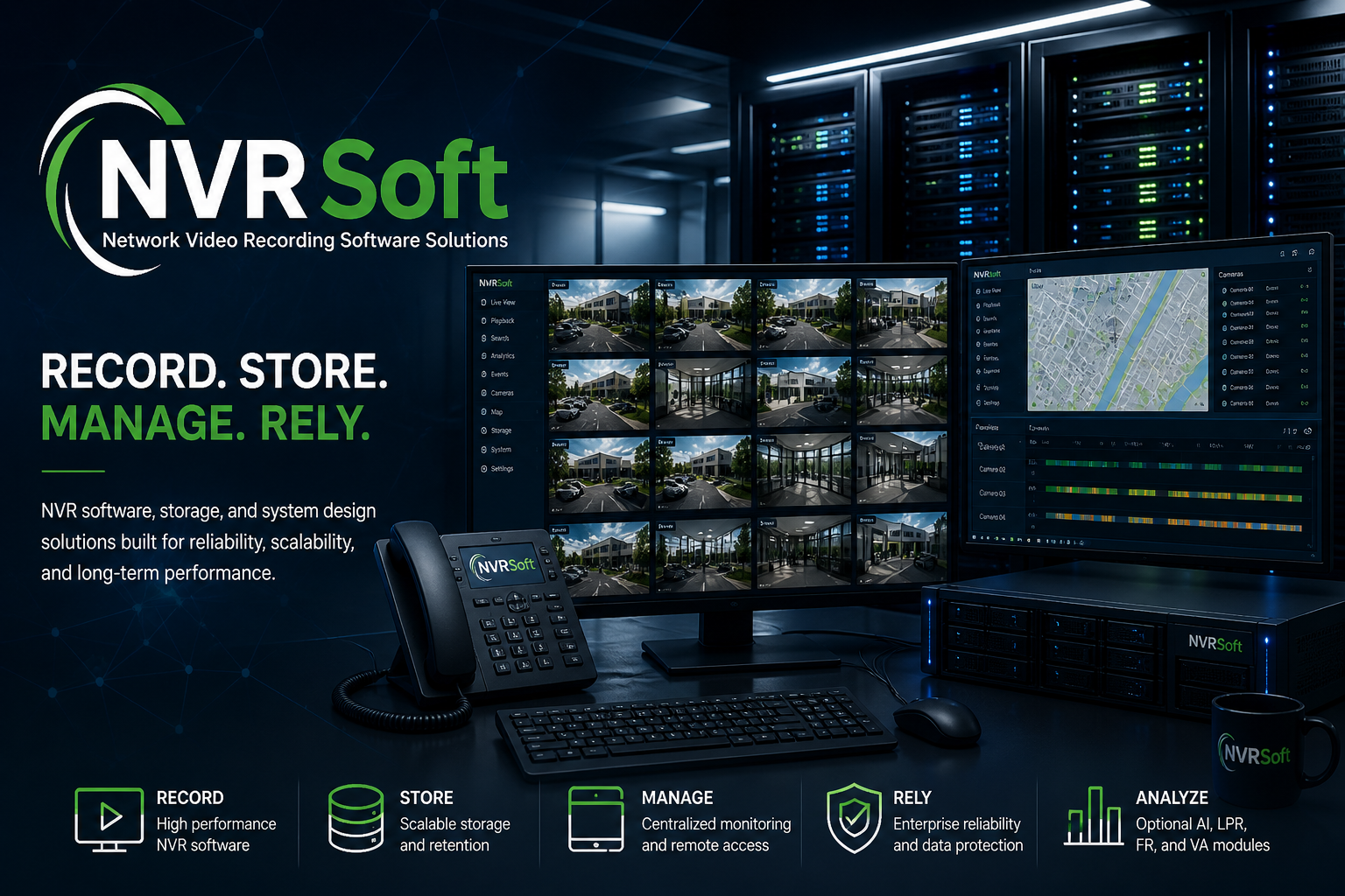 NVRSoft VME network video recording software interface